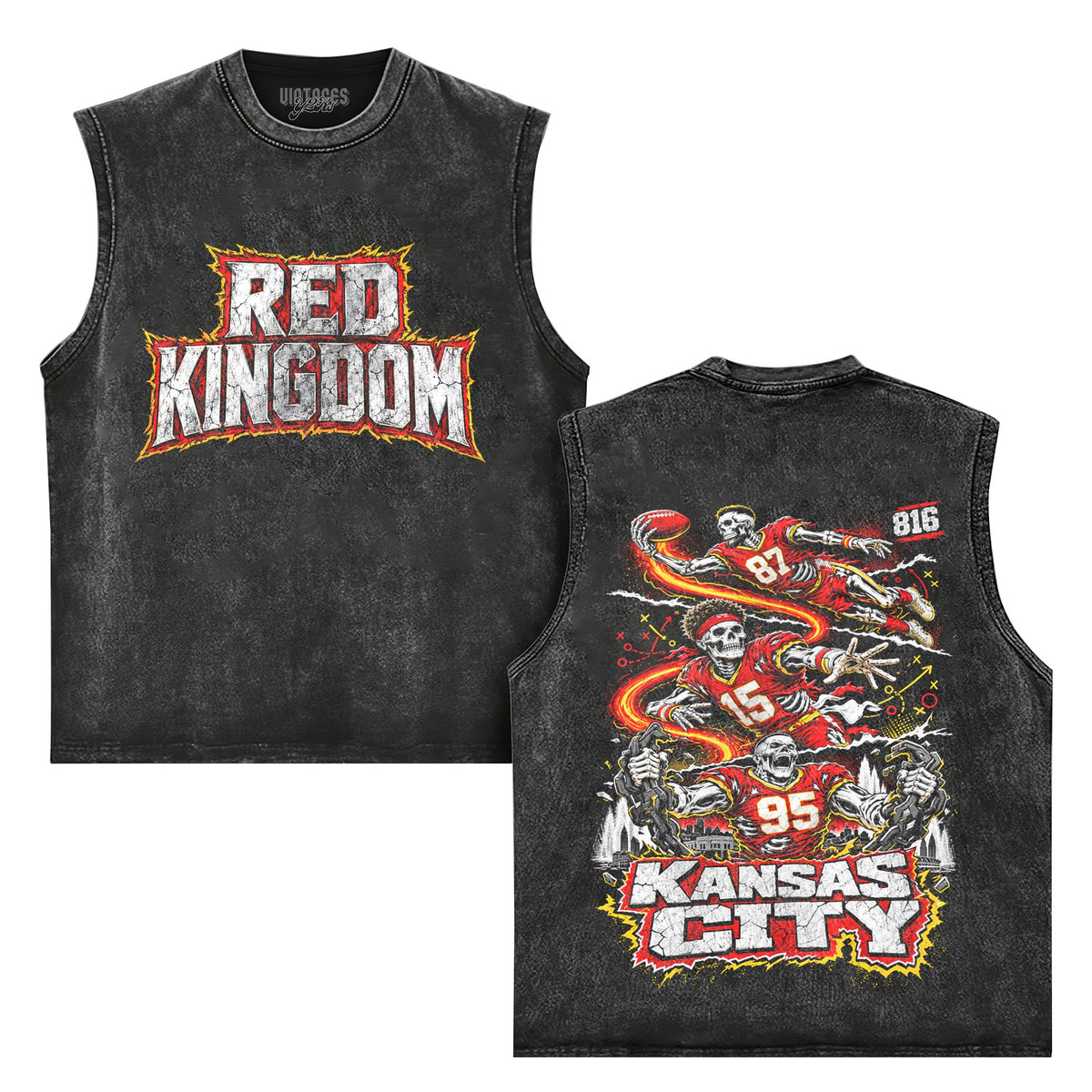 VINTAGE KANSAS CITY FOOTBALL TANK TOP & TEE