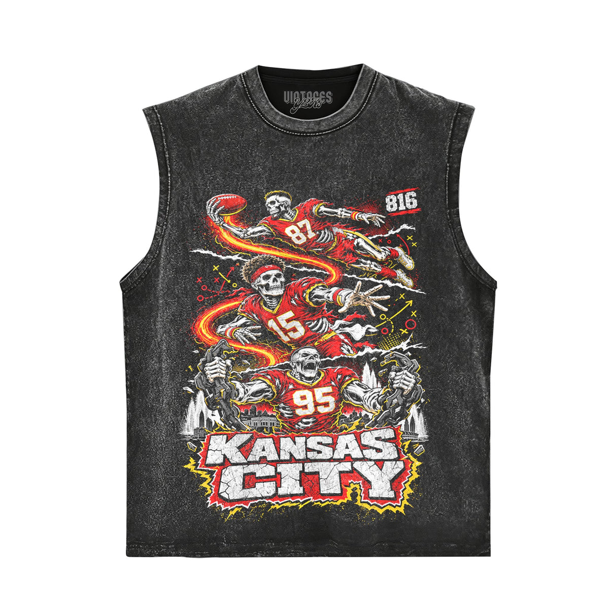 VINTAGE KANSAS CITY FOOTBALL V2 TANK TOP & TEE & LONG SLEEVE & LAYERED LS & HOODIE