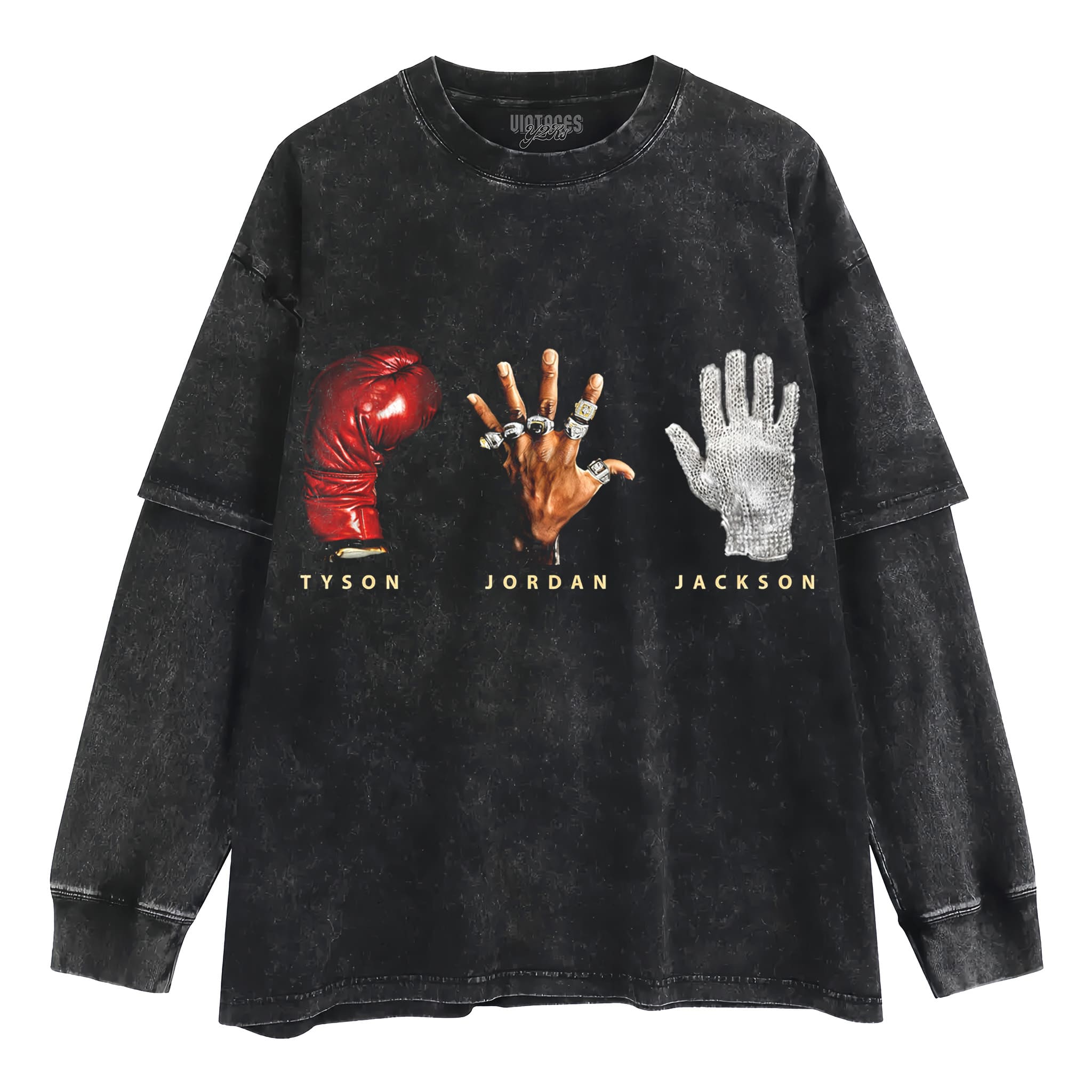 VINTAGE MICHAEL TYSON JORDAN JACKSON ICONIC HANDS TANK TOP & TEE & LONG SLEEVE & LAYERED LS & HOODIE