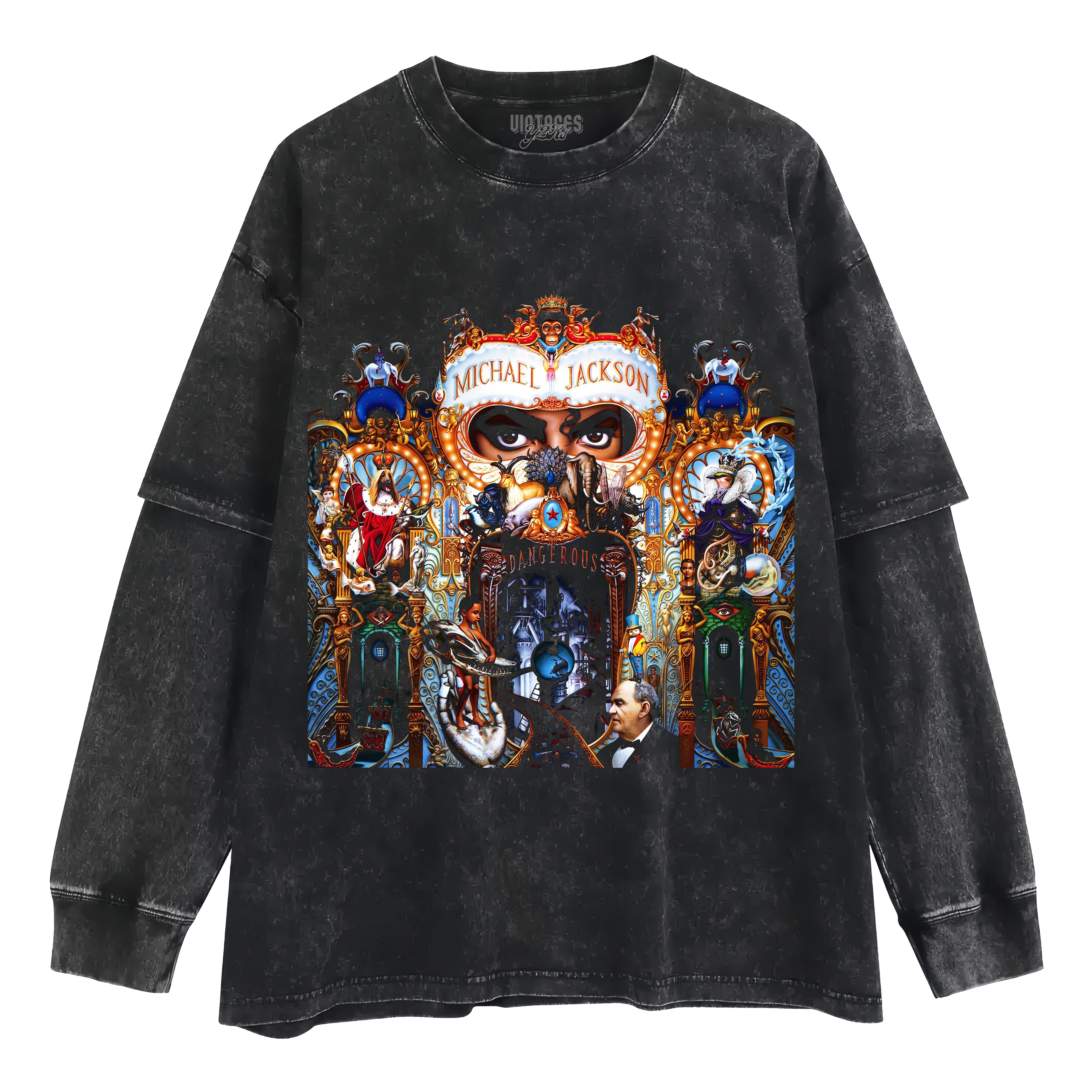 MICHAEL JACKSON DANGEROUS WORLD TOUR TANK TOP & TEE & LONG SLEEVE & LAYERED LS & HOODIE